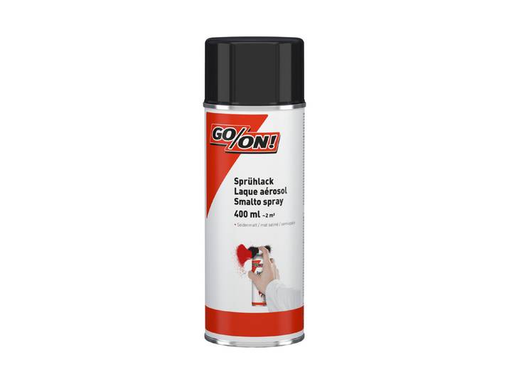 GO ON Sprühlack Schwarz Seidenmatt 400 ml