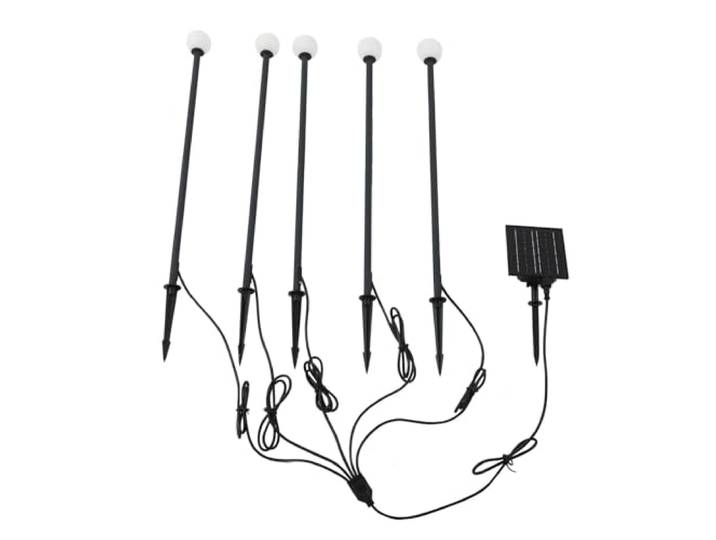Lindby LED Solar Gartenlampe Erdspieß in schwarz matt, Erdspießlampe Gartenleuchte Erdspießleuchte IP65 Staubdicht und Strahlwassergeschützt, Modern, 2000 K Warmweiß, aus Aluminium,