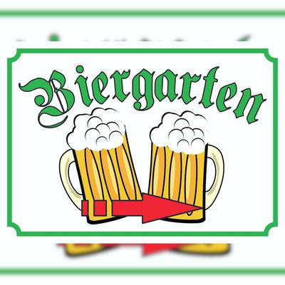 HB-Druck Biergarten Schild Pfeil rechts A6 (105x148mm)