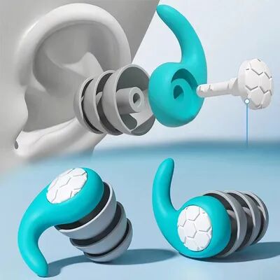 Combo Retail Shop Soft Silicone Earplugs, Waterproof, Comfortable Fit, Noise Cancelling For Sleep, Swimming, Silent Environment black