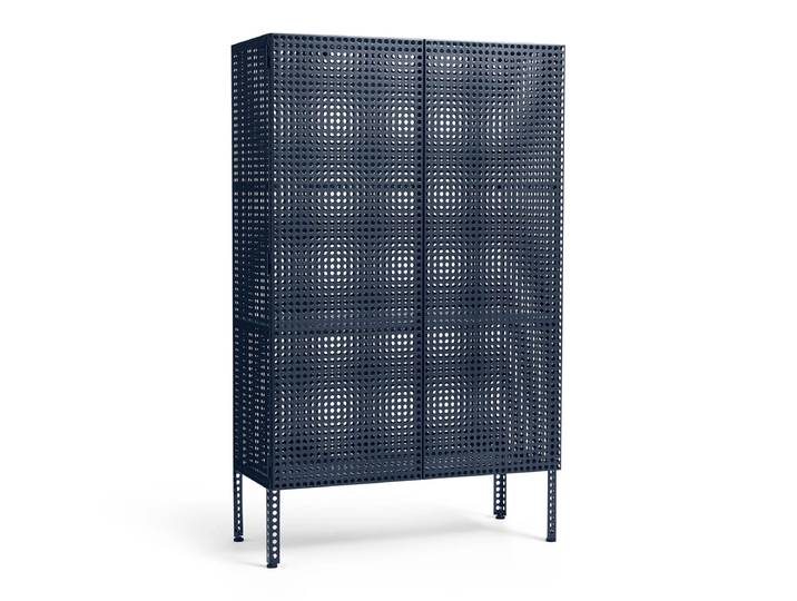 HAY - Perforated Cabinet L, steel blue