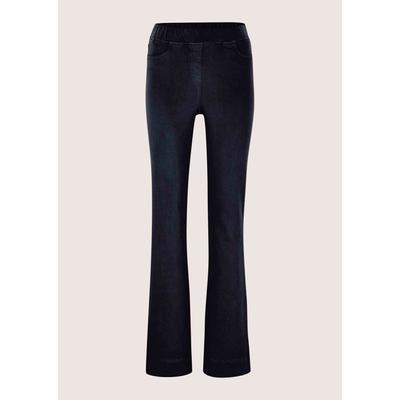 Regular-fit-Jeans MADELEINE "Jeans Thermo-Bootcut-Jeans zum Schlüpfen", Damen, Gr. 20, blau (marine), Jeans