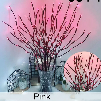 Friendly Fresh Finds LED Branch Lights Flexible Decorative Twig Lights For Christmas Tree And Home Decor pink