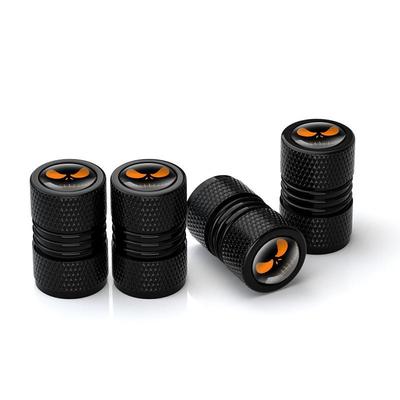 Ghost Lantern Tire Valve Caps Set Dustproof Car Tire Accessories Halloween Style black