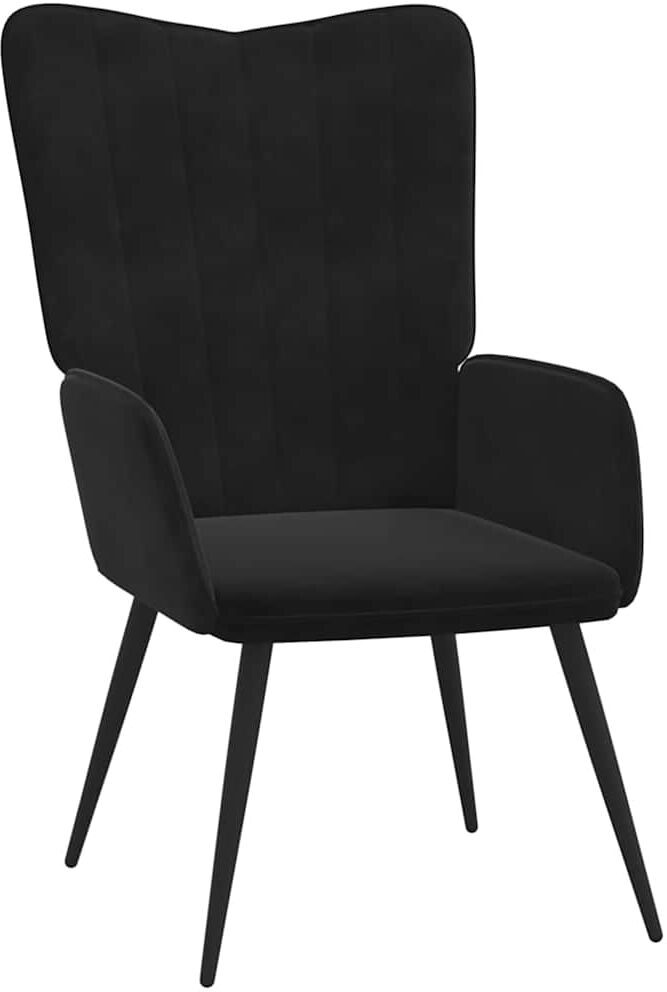 vidaXL Chaise de relaxation Noir Velours