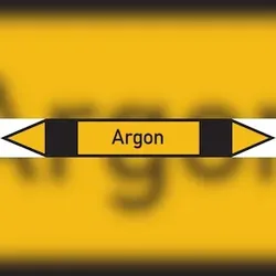 Rohrleitungskennzeichen Argon - 100x15 mm Folie selbstklebend
