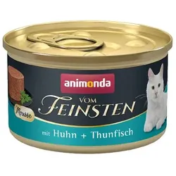 animonda Vom Feinsten Mousse Adult 85g Katzennassfutter Sparpaket 24 x 85 Gramm Huhn + Thunfisch