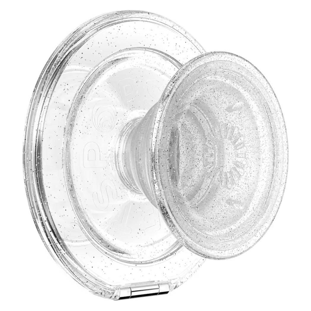 PopSockets Kick-Out Grip Glitter MagSafe phone grip and stand transparent (809341)
