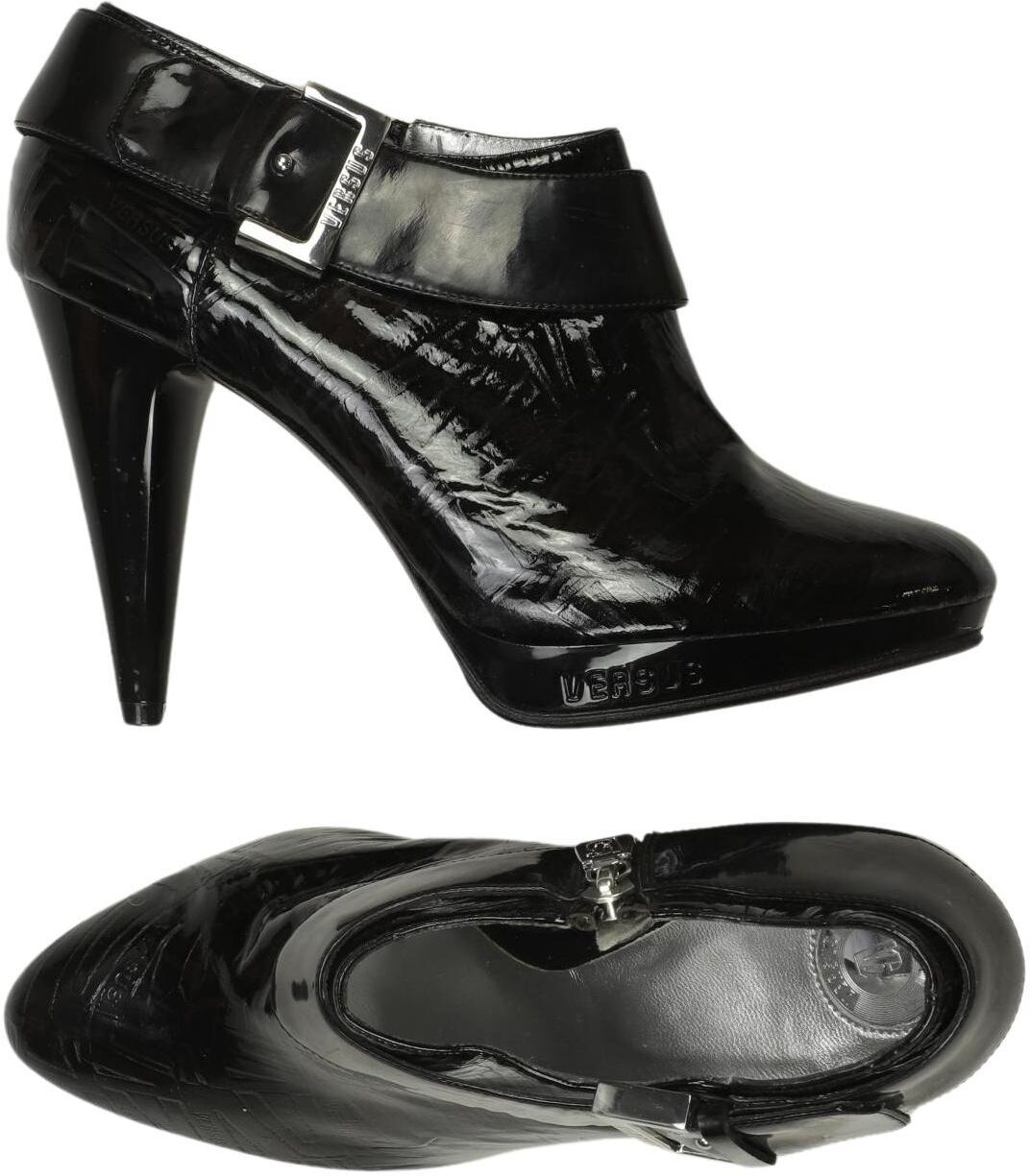 Versus Versace Damen Halbschuh, Schwarz, Gr. EU 40, Leder - Second Hand