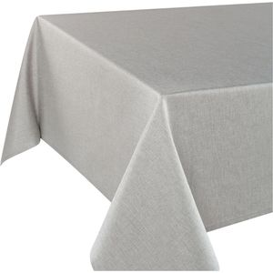 Delindo Tischdecke Wien, grau, 110 x 260 cm, rechteckig, aus Polyester, mit Fleckschutz-Imprägnierung