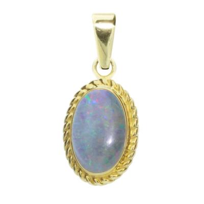 Kettenanhänger OSTSEE-SCHMUCK "- Julie - Gold 333/000 - Opal-Triplette" Gr. 22, gold (gold 333, goldfarben, gelb), Schmuckanhänger, Damen, Gelbgold 333, Kettenanhänger