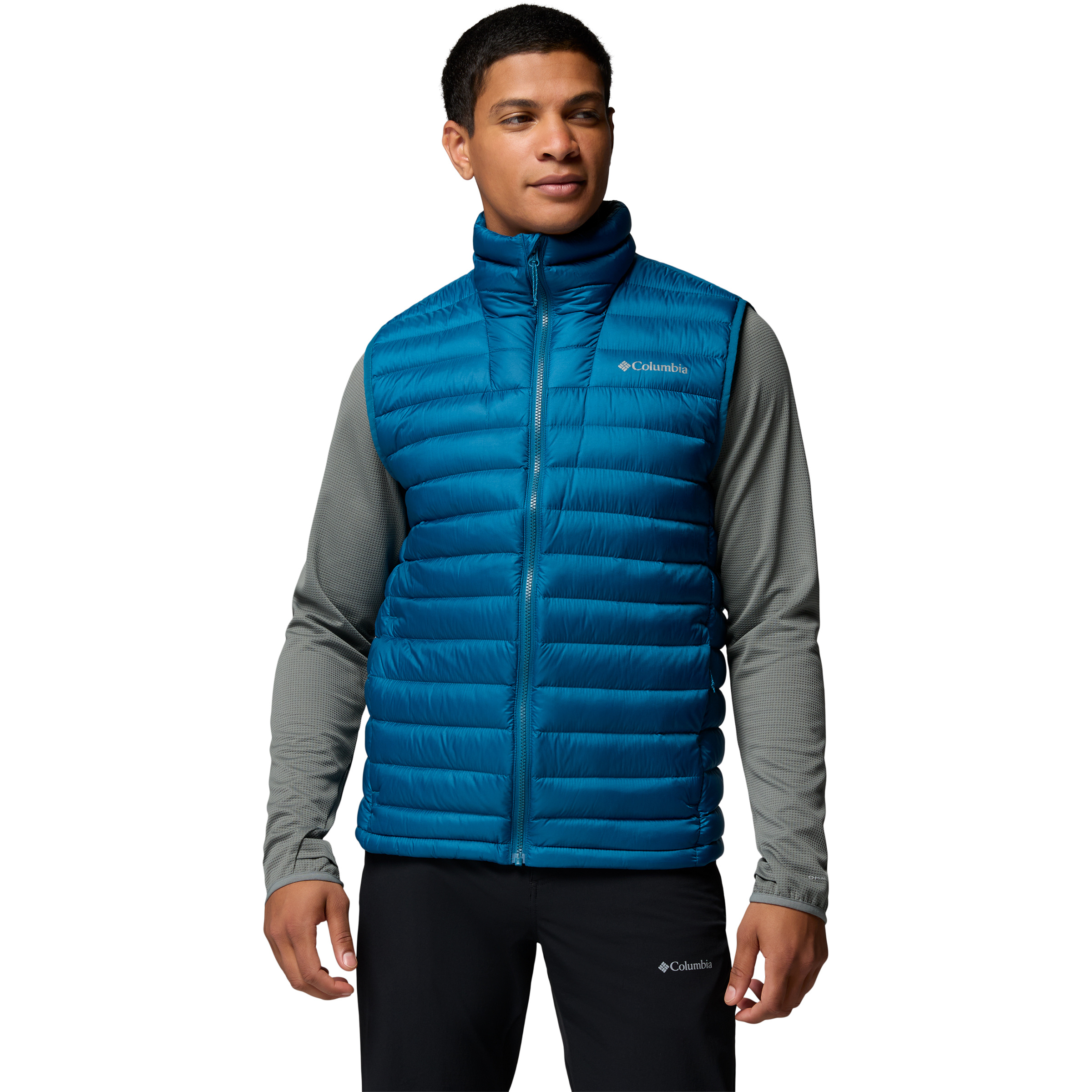 Columbia Corelite Down Weste Herren Isolationswesten blau Größe S Trekking Klein verpackbar