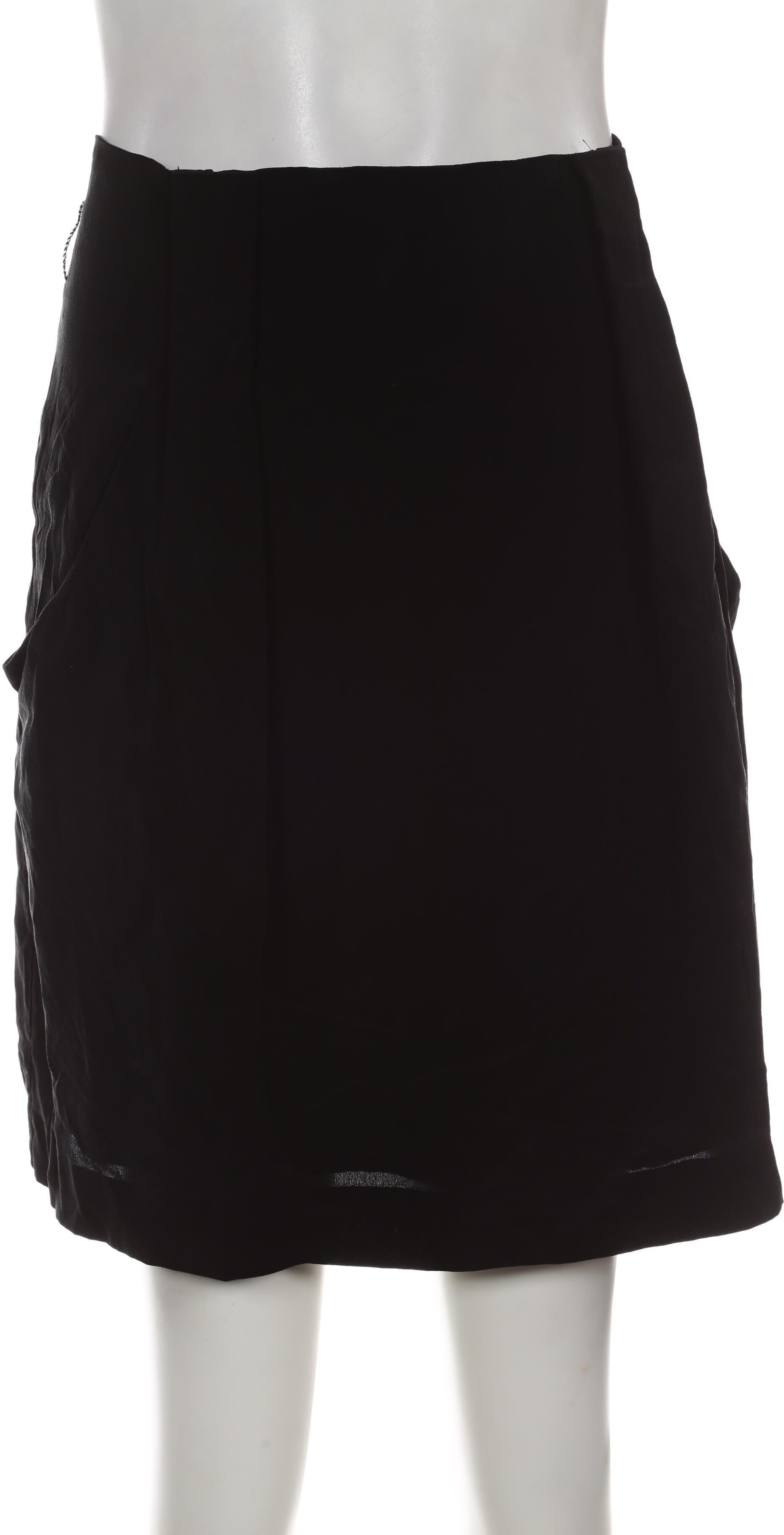 COS Damen Rock, Schwarz, Gr. EU 36, Seide / Viskose - Second Hand