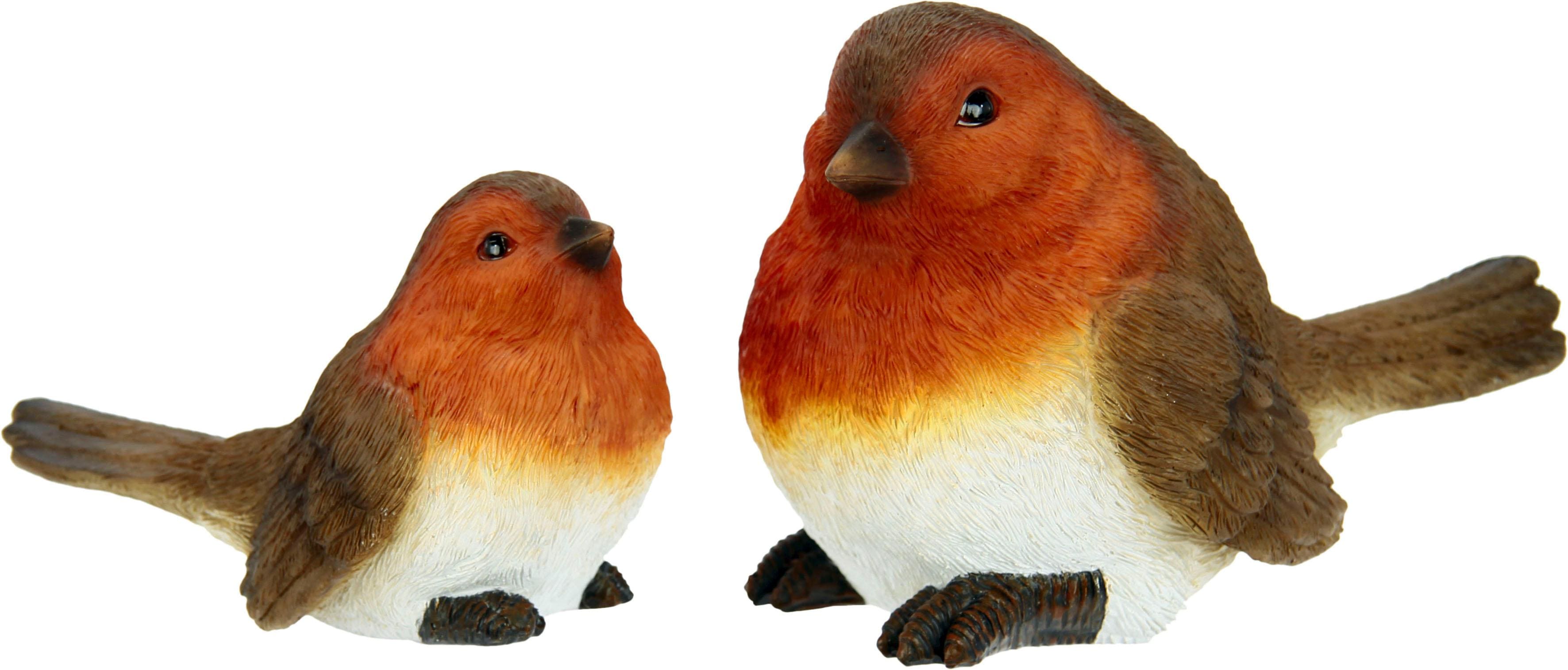 Dekofigur I.GE.A., braun, Polyresin (Kunststein), Dekofiguren, Dekofigur, Polyresin-Vögel (2er Set) braun Einheitsgröße