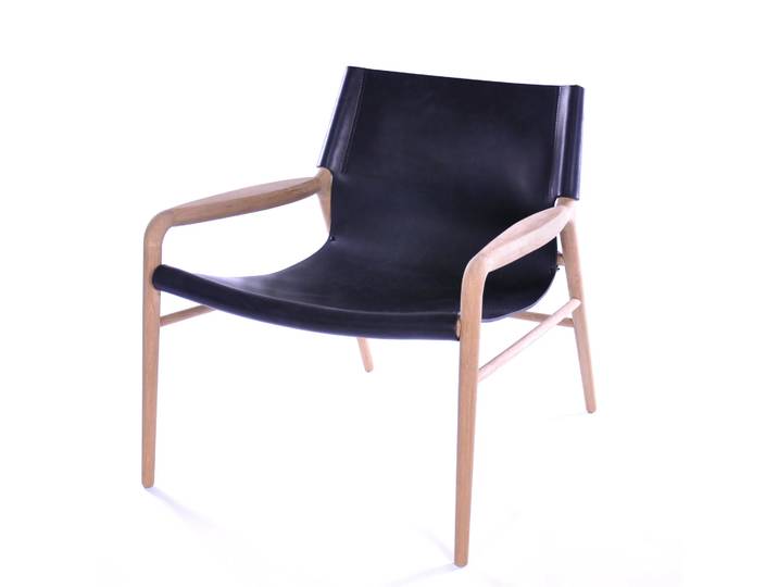 OX Denmarq Fauteuil Rama Noir, chêne traité au savon