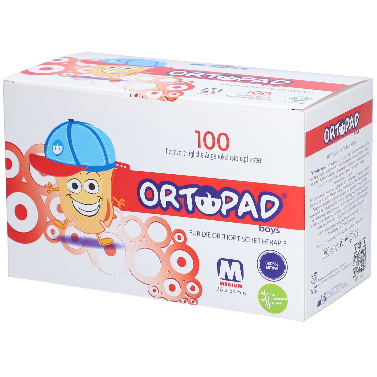 Ortopad for boys medium Augenokklusionspflaster 100 St Pflaster