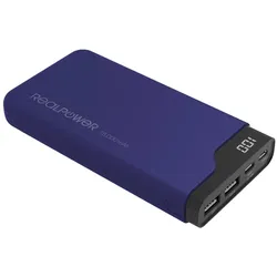RealPower PB-15000C Navy Blue 15000 mAh Schwarz, Blau