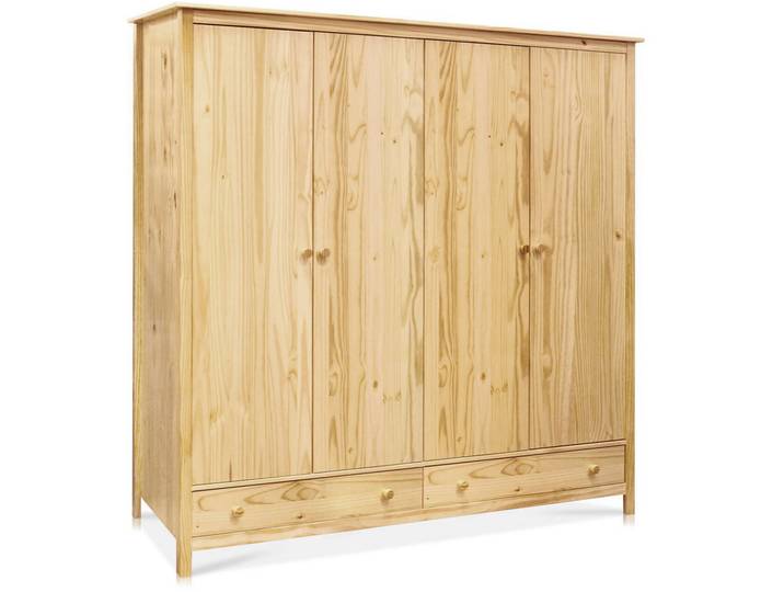 TOBINO Kleiderschrank 4trg, Material Massivholz, Kiefer