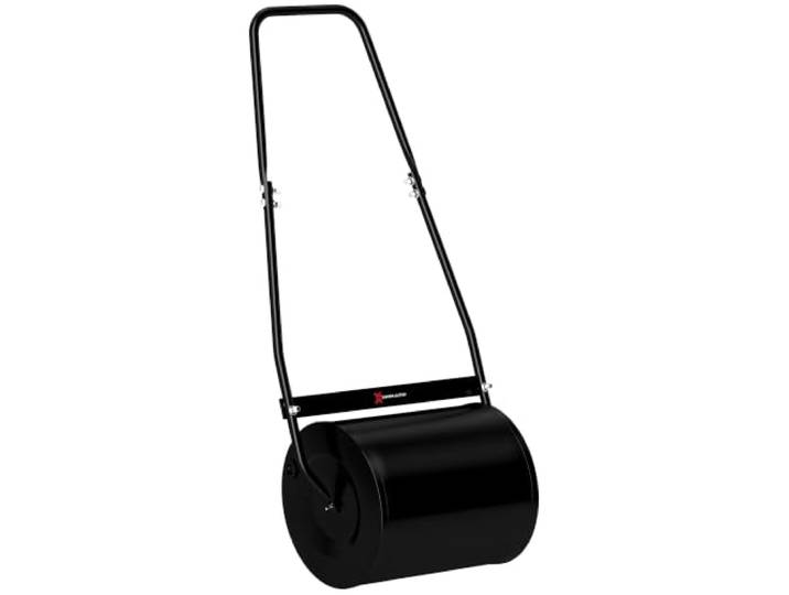 Outsunny Rouleau à Gazon Jardin Acier avec Poignée 47L x 32l x 105H cm Noir Lestage Max. 30 L