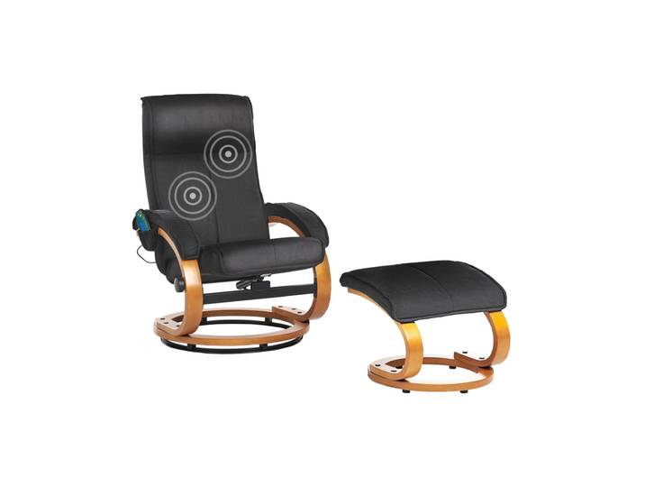 Fauteuil massant tissu noir