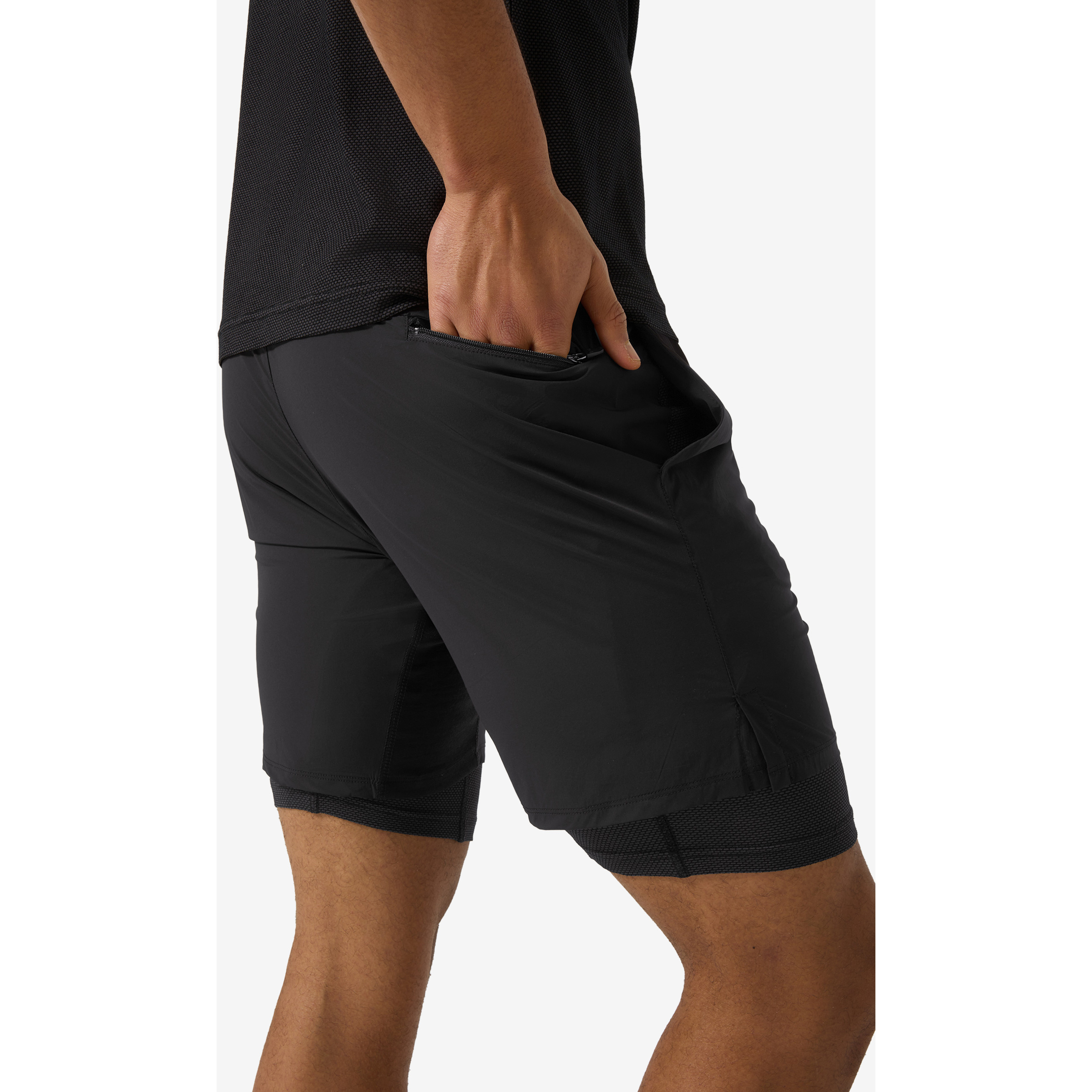 Super.Natural Double Layer Herren Laufhose schwarz Größe S Trailrunning | Laufen Hautfreundlich Merinowolle