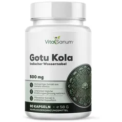 VitaSanum® - Gotu Kola (Centella asiatica) (Indischer Wassernabel) 500 mg – 1 Kapsel Tagesportion