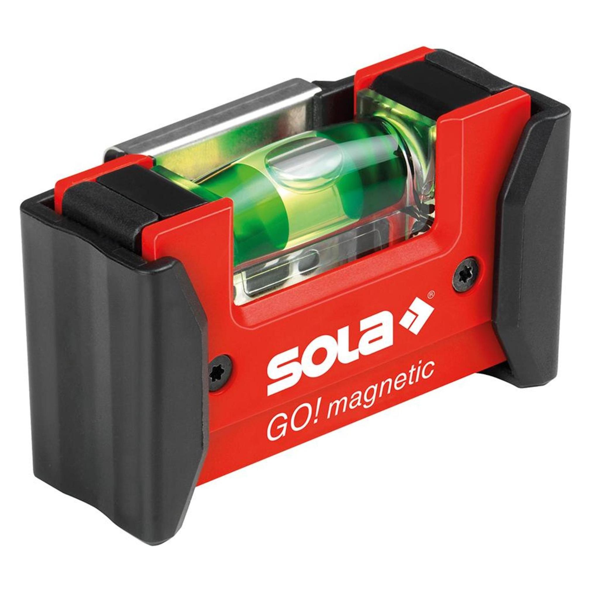 MGA Sola GO! magnetic CLIP - Mini-Wasserwaage magnetisch aus glasfaserverstärktem Kunststoff - Magnet-Wa (7.50 cm) (SO01621201)