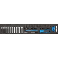 Steckschlüssel-Sortiment 1/4", 45-teilig, Werkzeug-Set in CT-Modul (für WORKMO oder L-BOXX 136)