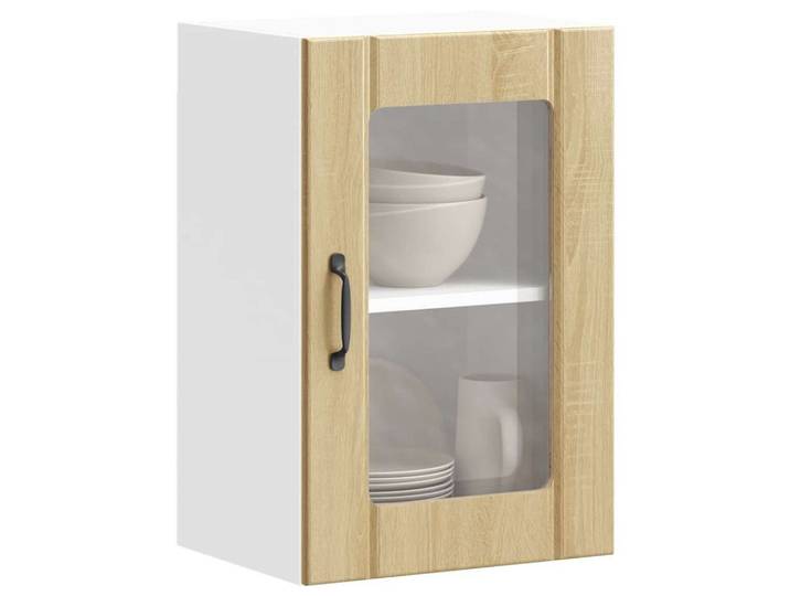 vidaXL Hängeschrank vidaXL Küchen-Hängeschrank mit Glastür Lucca Sonoma-Eiche