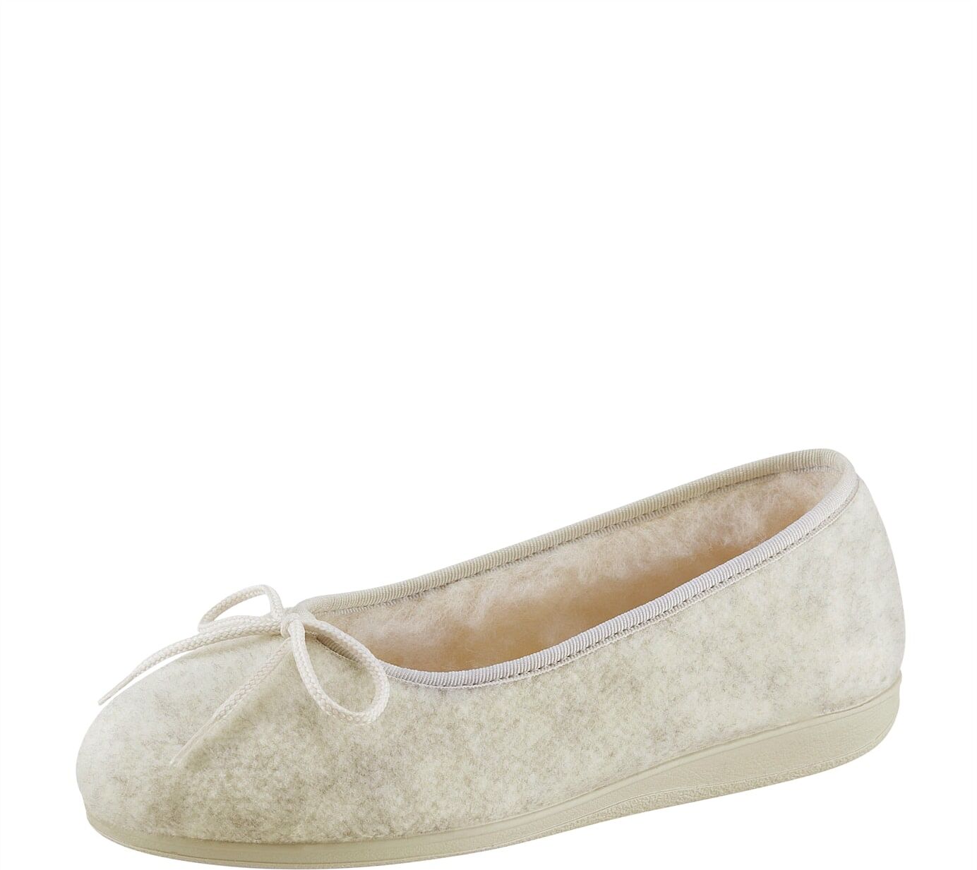 Hausschuh CLASSIC, Damen, Gr. 39, beige (natur), Textil, Schuhe Hausschuh natur 39