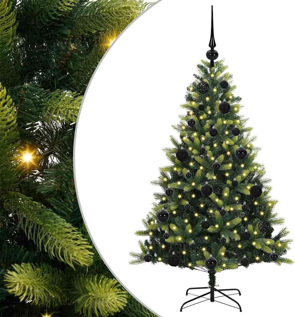 vidaXL Arbre de Noël artificiel à charnières 150 LED Vert 120 cm