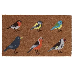Esschert Design, Fussmatte, Türmatte Kokos Vögel L (75 x 45 cm)