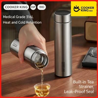 Uplifted Finds COOKER KING 490ml Stainless Steel Business Tea Cup Yun Dao Series Premium Office Thermos COOKER KING 490ml Stainless Steel Business Tea Cup Yun Dao Series Premium Office Thermos