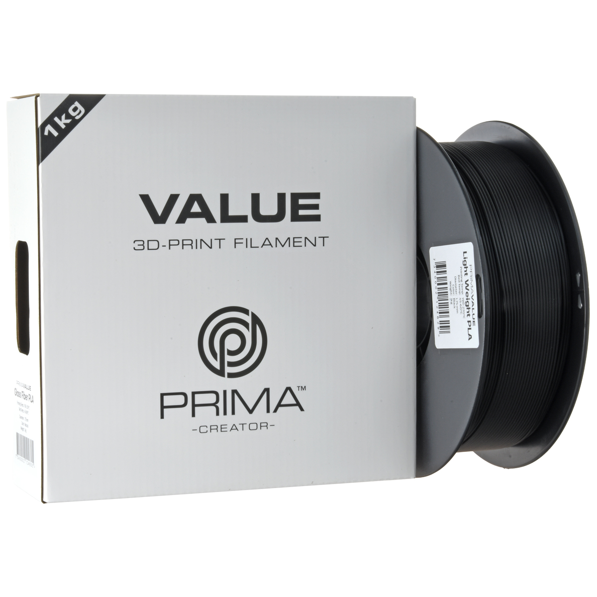 PrimaCreator PrimaValue Lightweight PLA PV-PLA-LW-175-1000-BK