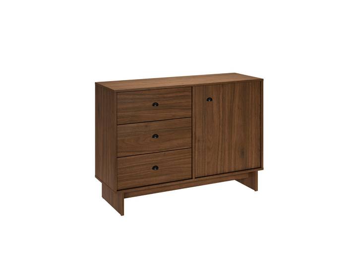 Petits-meubles Sideboard Dunkles Holz, Braun, Holzwerkstoff, 3 Schubladen, 118.2x83.8x40 cm, Kleinmöbel, Kommoden, Sideboards