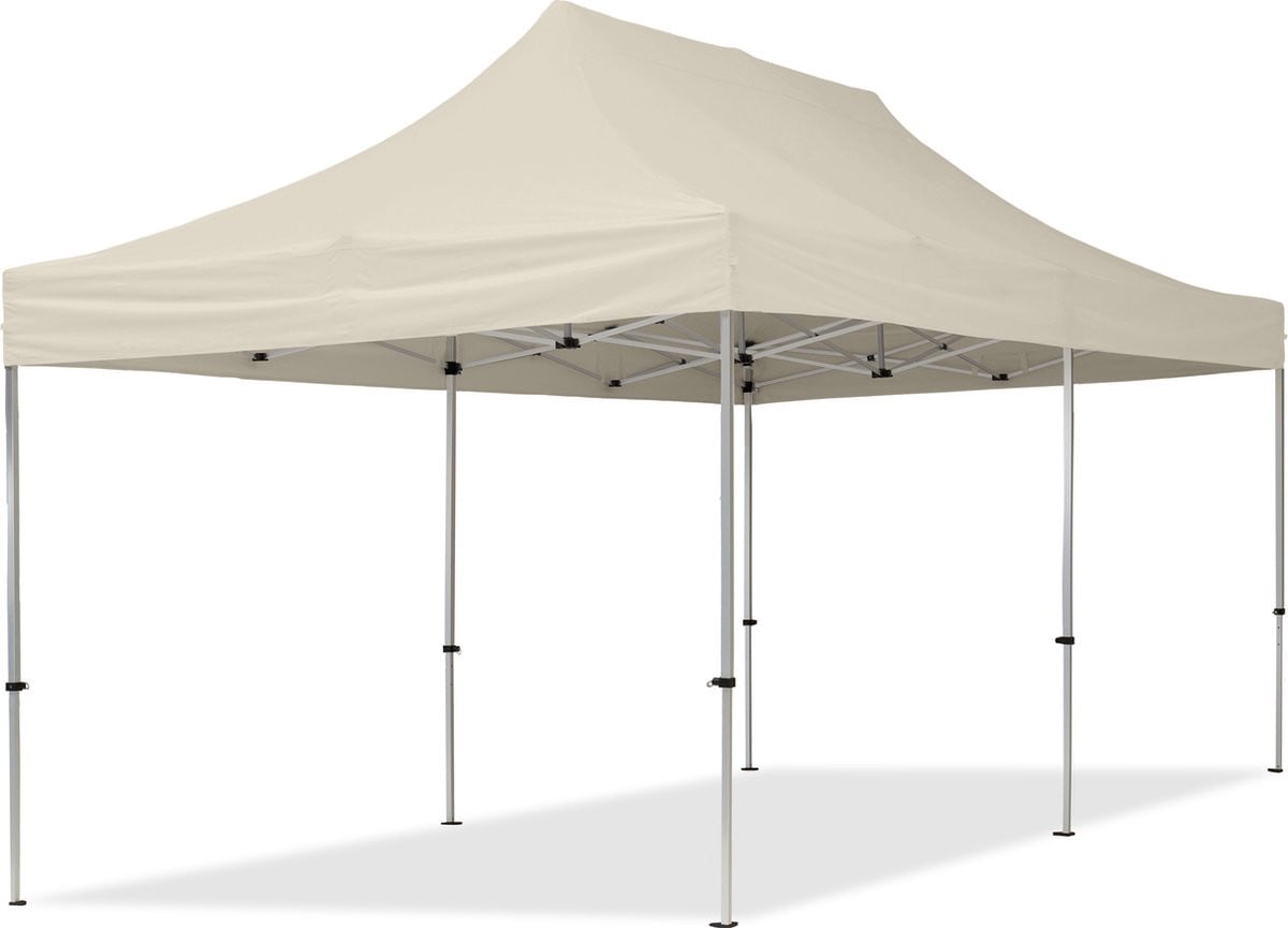 Easy Up partytent Vouwpaviljoen ECONOMY alu 32mm, crème, 3 x 6 m