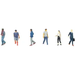 FALLER H0 151727 Treppenabsteigende Personen, 6 Modellfiguren
