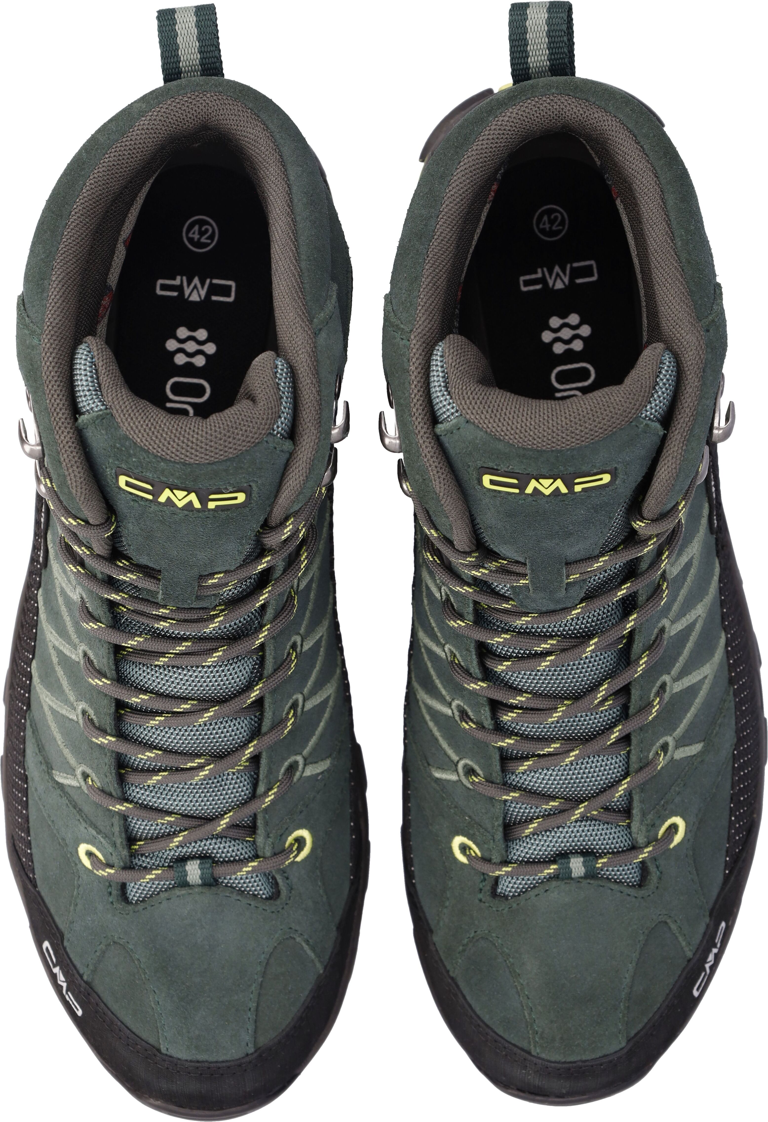 Wanderschuh CMP "RIGEL MID WP TREKKING SHOES", Herren, Gr. 45, Synthetik, grün (trek grün, apple), Leder, Schuhe Wanderschuh, wasserdicht trek grün, apple 45, Synthetik