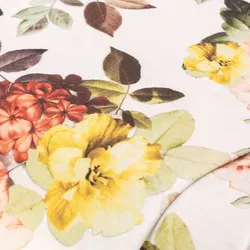 Dekostoff "Vintage-Blumen", natur-color