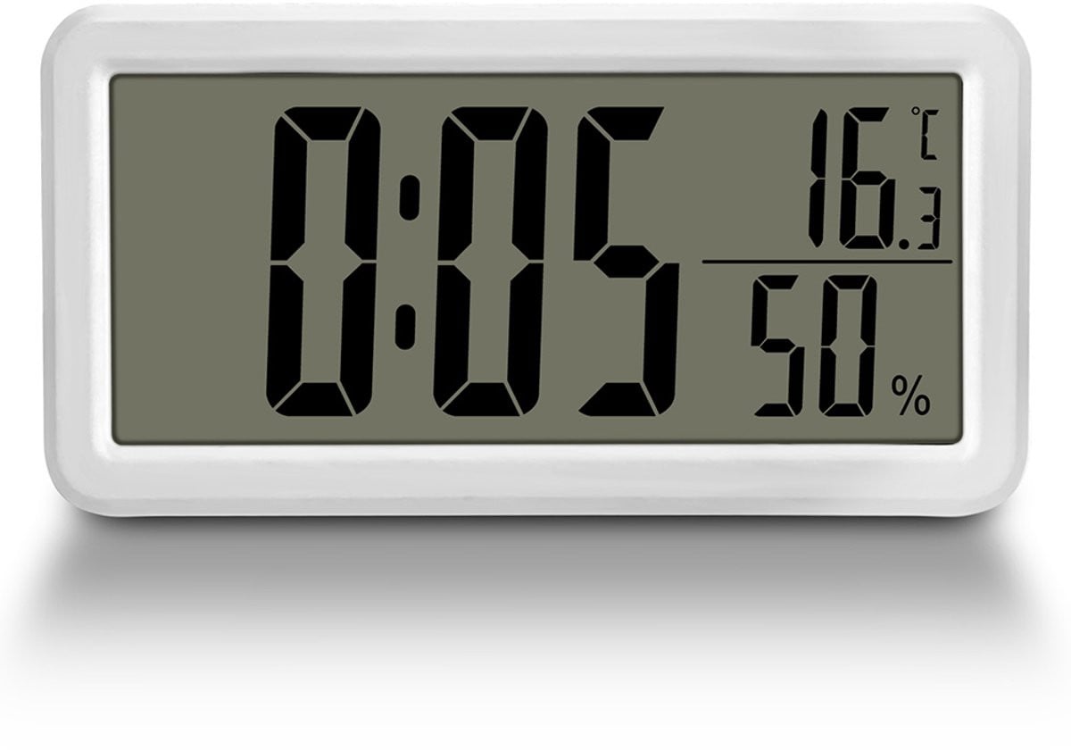 Carmdering Digitale Wekker met Grote Cijfers en Temperatuurmeting