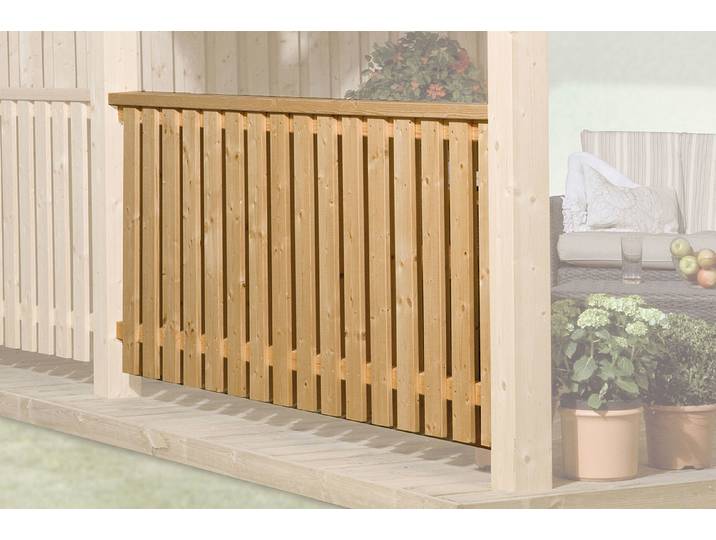 Weka Brüstungsgeländer für Leimholz TÜ 672 Fichte 102.5 cm
