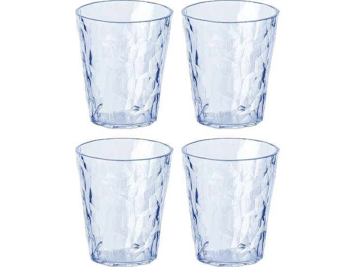 Gläser-Set Koziol Aquamarine Kunststoff H 9.45 cm 250 ml 4 Stk - Gläser-Set