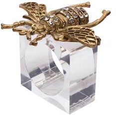 Saro Lifestyle Buzzing Bee Beaded Napkin Ring (Set of 4)