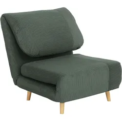 2-IN-1 Schlafsofa Schlafsessel Klappmatratze Gästebett Klappbett Grün