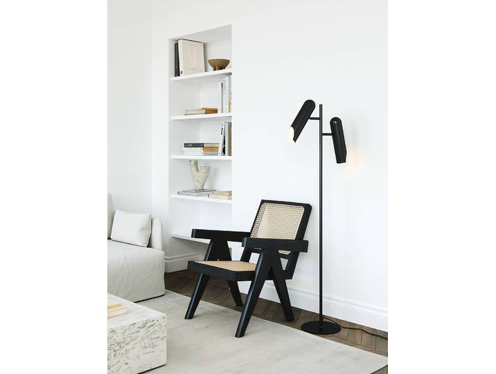 Lampadaire Rochelle 29 x 145 x 25cm Noir Aluminium verni GU10