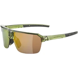 Alpina, Unisex, Sportbrille, Swift HR (Green Transparent, Gold), Grün