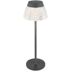 LED Tischleuchte Tischlampe Wohnzimmerlampe Touchdimmer Anthrazit Acryl H 38 cm