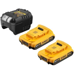 DeWalt, Werkzeugakku + Ladegerät, DCB 1102 D2 Akku Starter Set (18 V)