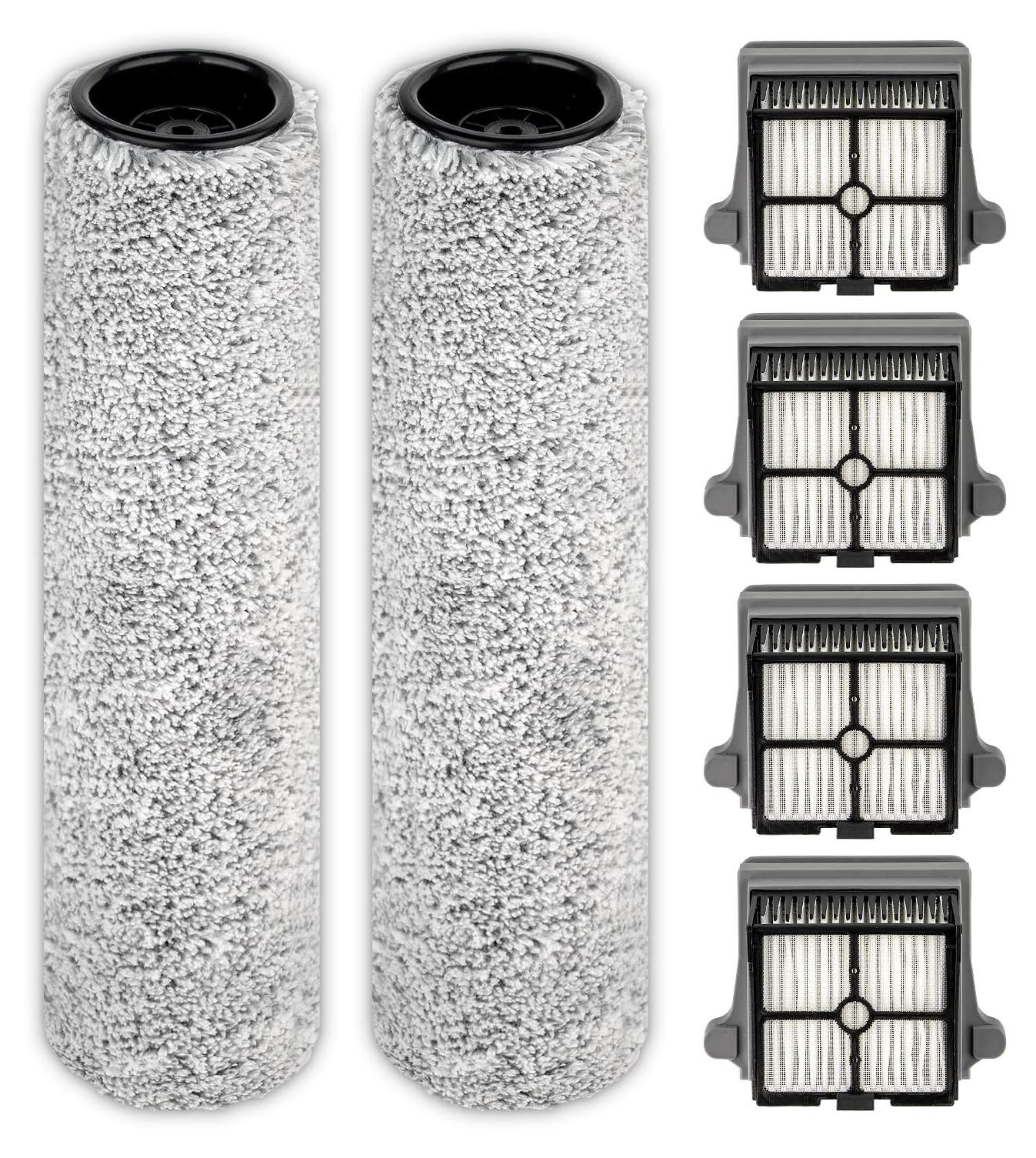 Dripio Set van 6 vervangingsborstelrollen en HEPA-filters voor de Tineco S7 Pro/S6