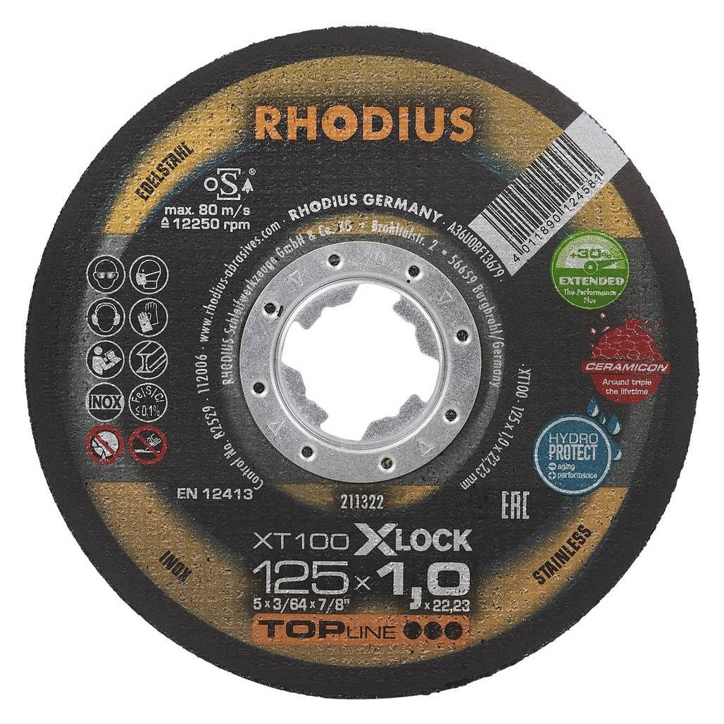 Rhodius 211322 Doorslijpschijf extra dun 125x1,0x22,23 X-LOCK (211322)